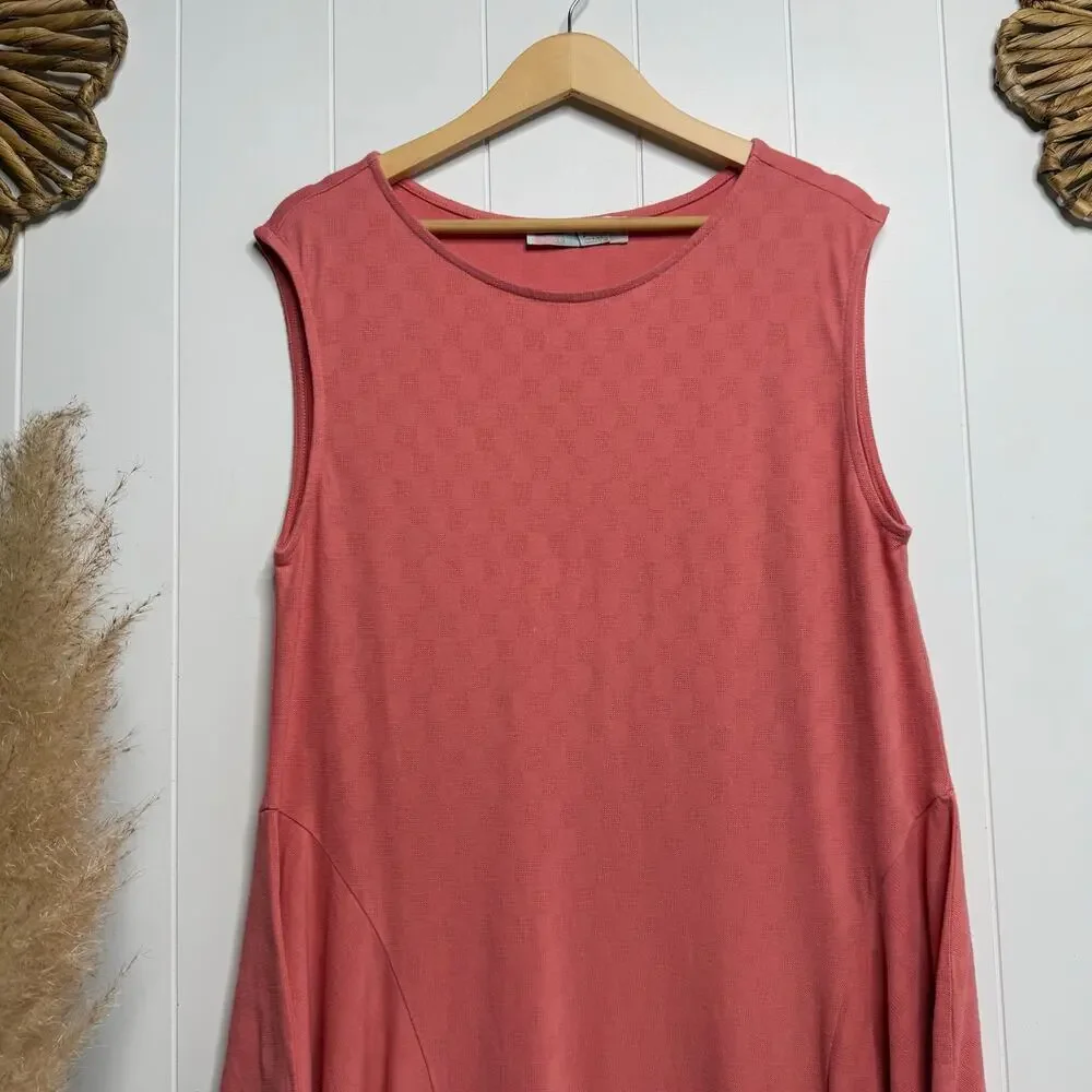 Free People dress Small midi asymmetrical textured ruffle boho cotton